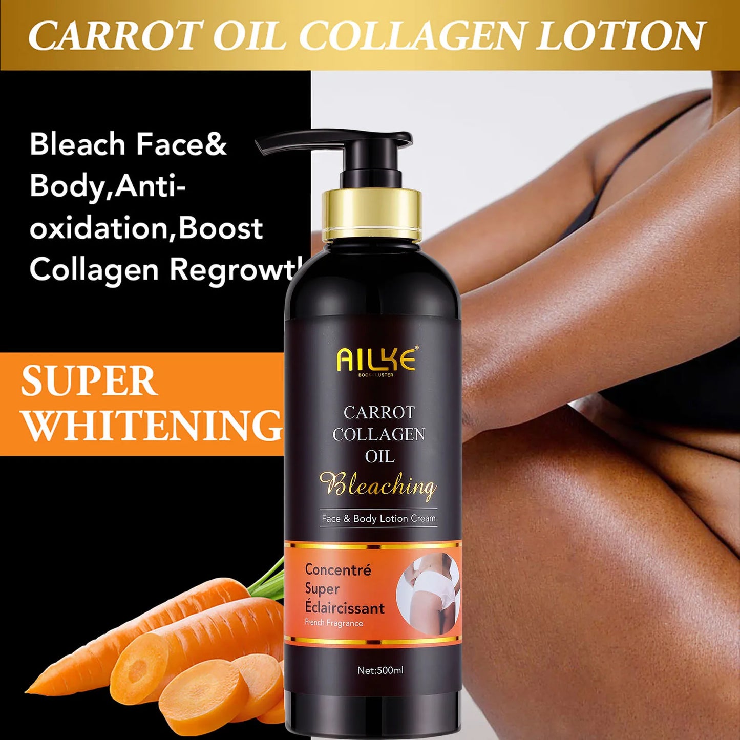 AILKE Whitening Moisturizing Body Lotion With Glutathione Niacinamide Collagen