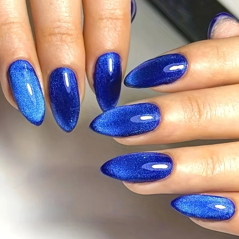 YADORNOS 24Pcs Glossy Cat's Eye Press On Nails Kit