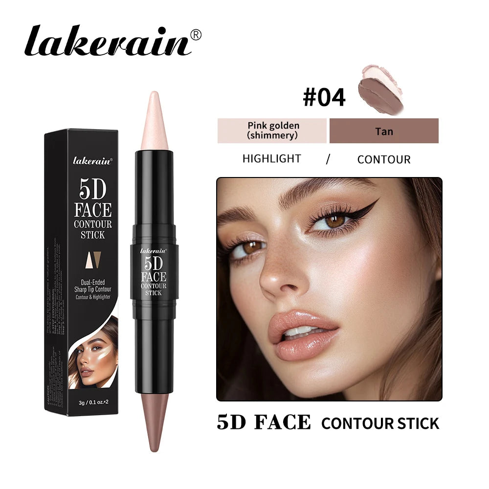 Lakerain Dual Ended Contour Stick Pen Long Lasting Waterproof Sweatproof