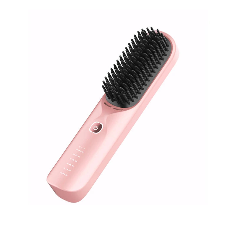 BOPCAL Cordless 2-in-1 Hair Straightener Brush and Curling Comb