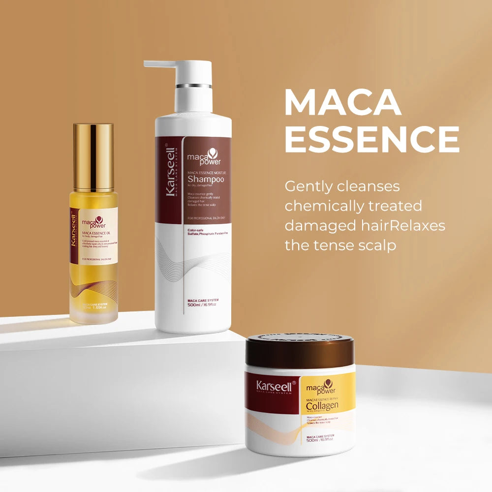 Karseell Collagen Hair Mask Argan Oil Shampoo Moisturizing Repair Set
