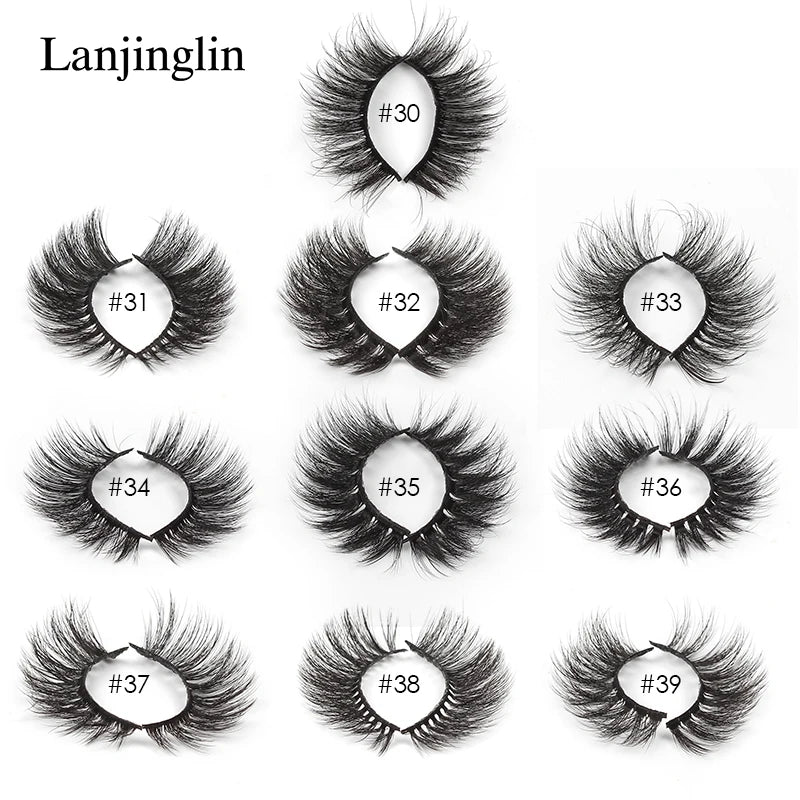Lanjinglin 3D Fluffy Dramatic Strip False Eyelashes Makeup Tools