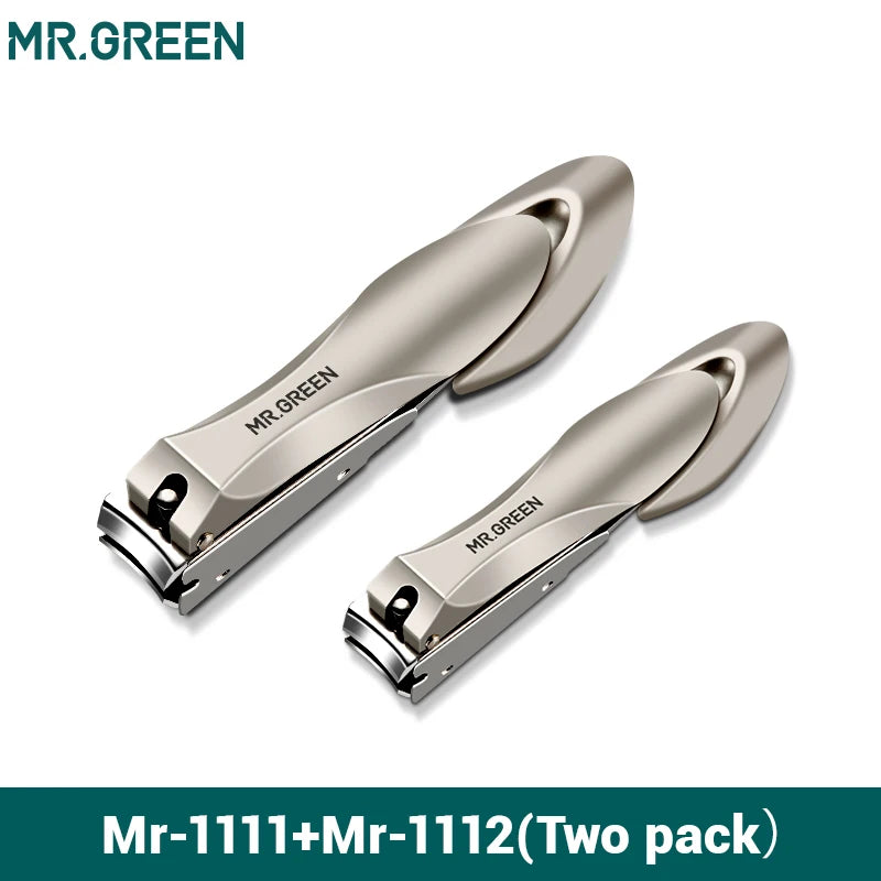 MR.GREEN Nail Clippers Stainless Steel Anti Splash Fingernail Cutter