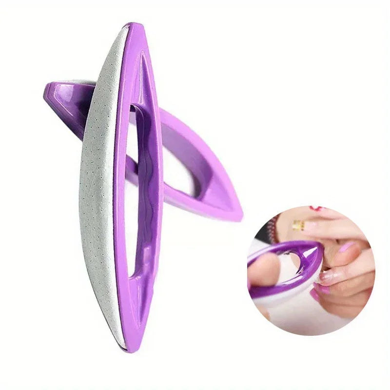 2Pcs Nail Buffer Polish Tool Set Made From Sheep Leather For Buffing