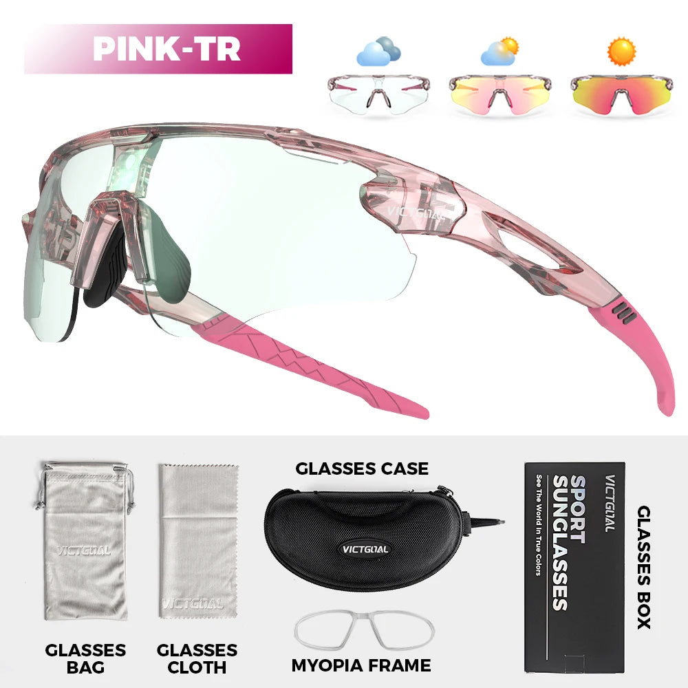 Victgoal Photochromic Cycling Sunglasses For Sports And UV400 Protection