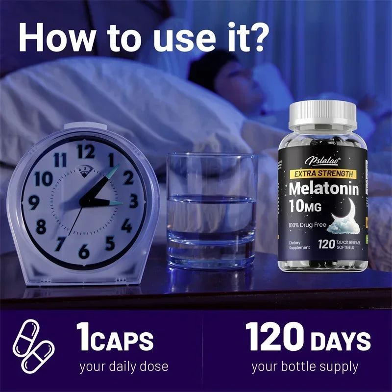 Pslalae Extra Strength Melatonin Supports Healthy Sleep Cycles