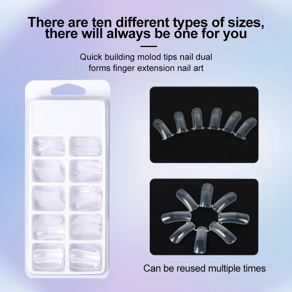 6Pcs Extension Gel Nail Kit With Mini Lamp For Manicures