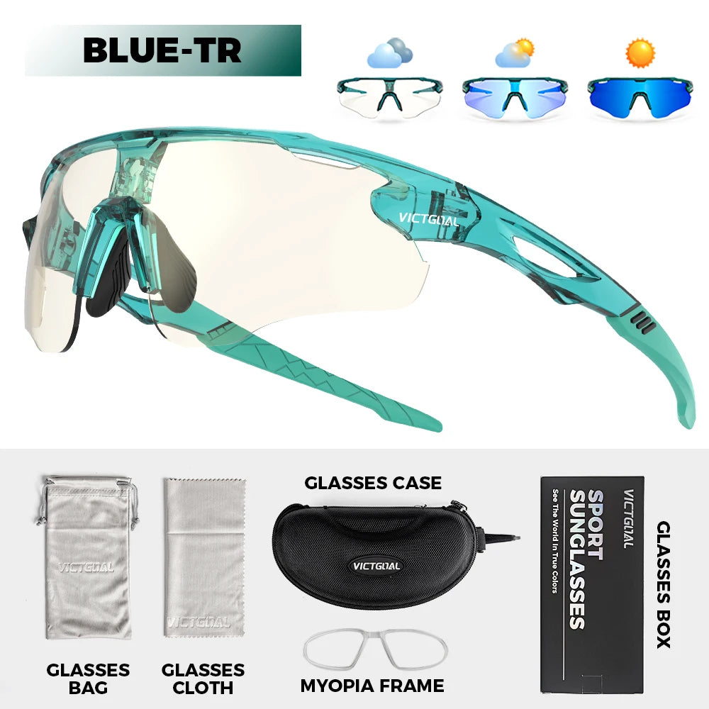 Victgoal Photochromic Cycling Sunglasses For Sports And UV400 Protection
