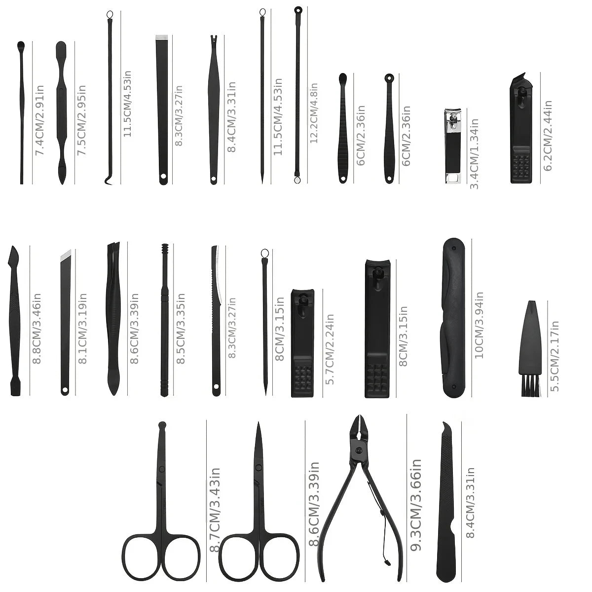 36 Piece Professional Manicure Set Pedicure Grooming Kit with Scissors
