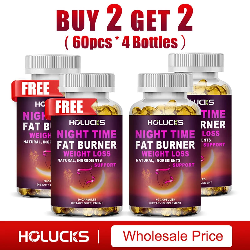 HOLUCKS Night Time Weight Loss Fat Burner Appetite Suppressant Capsules