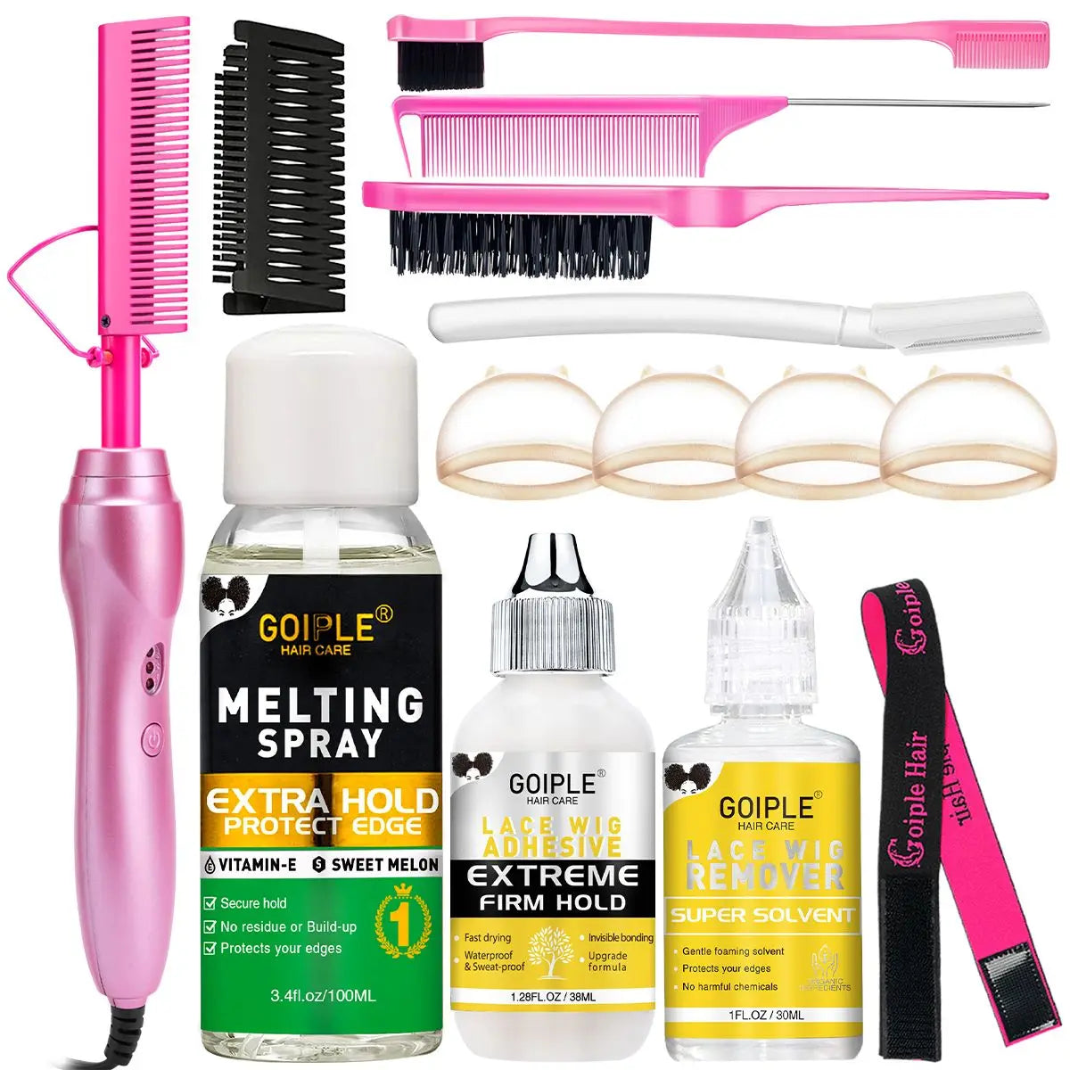 Electric Hot Comb Straightener Brush With Curler For Natural Hair
