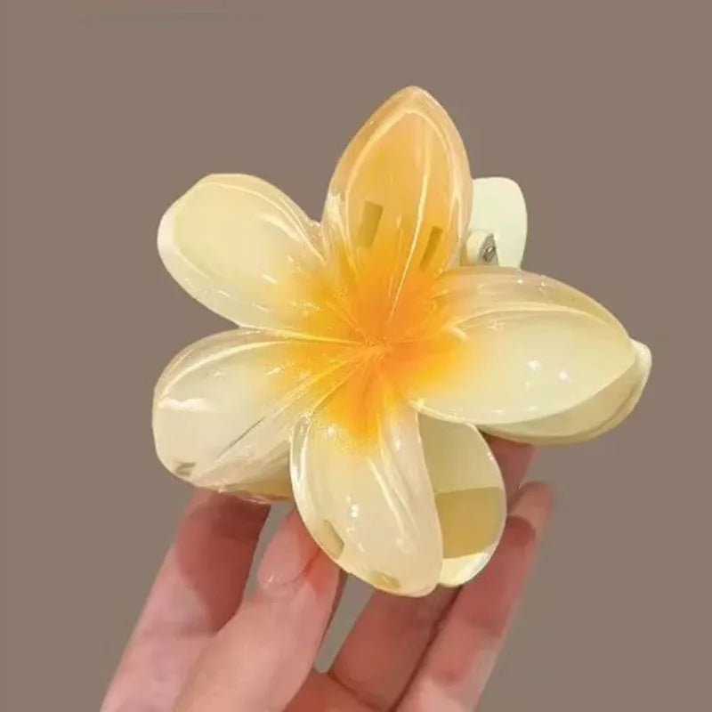 Hawaiian Flower Hair Claw Clips Large Claw For Thick And Thin Hair