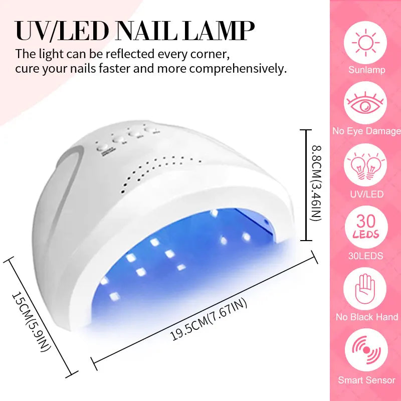 Nail Gel Polish Kit With Drill And UV Light Beginners