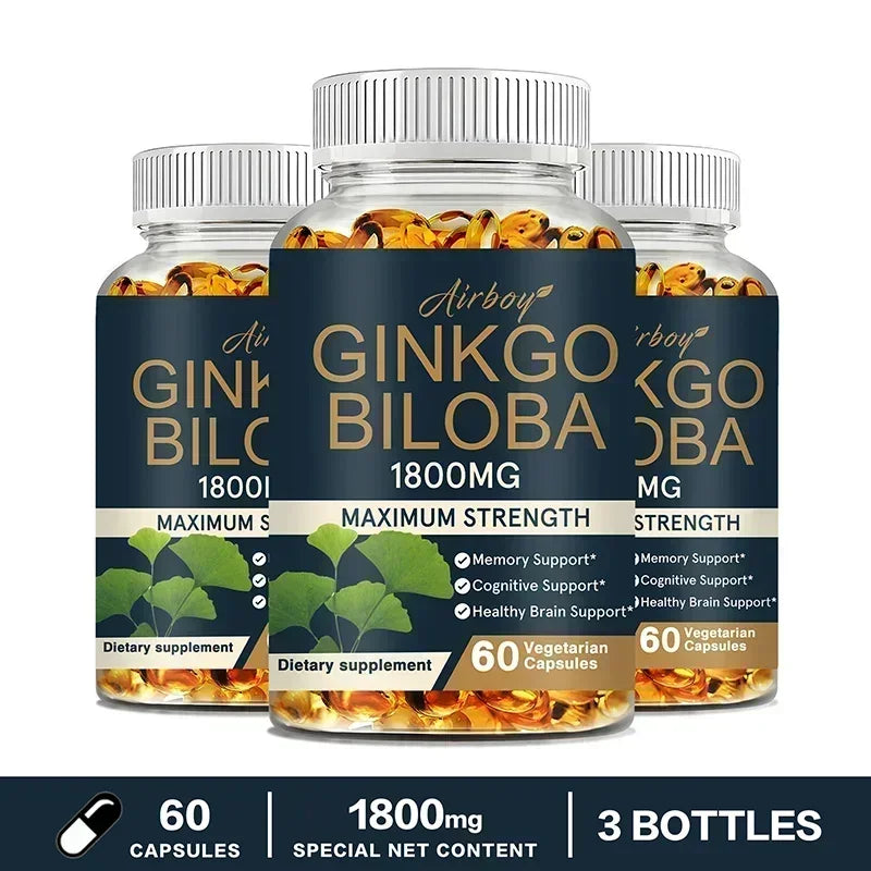 Organic Ginkgo Biloba Capsules Brand Xemenry Supports Brain Health