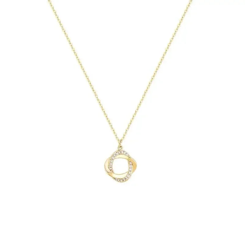 Cross Rotating 925 Sterling Silver Pendant Necklace With Gold Plating