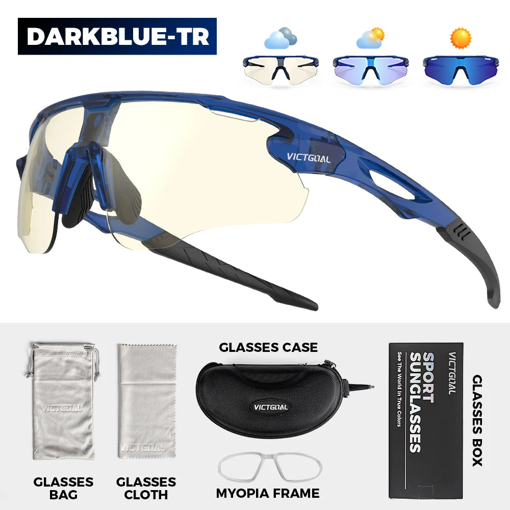 Victgoal Photochromic Cycling Sunglasses For Sports And UV400 Protection