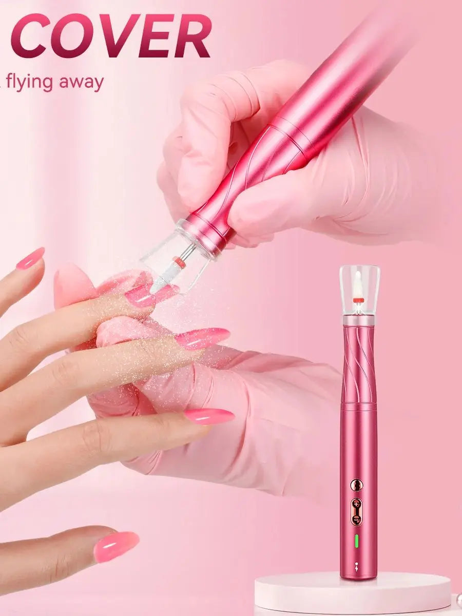 Electric Nail Drill 30000RPM With LED Light Manicure Machine