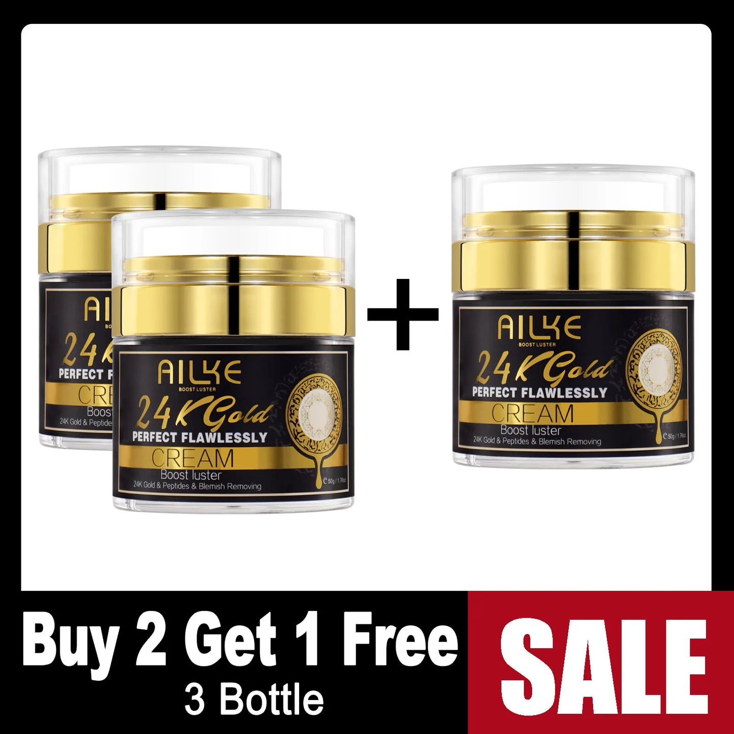 AILKE 24K GoldInfused Skin Care Set For All Skin Types