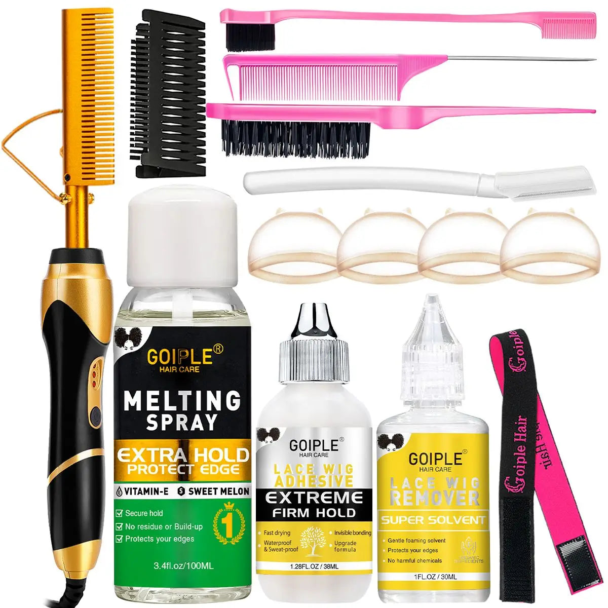 Electric Hot Comb Straightener Brush With Curler For Natural Hair