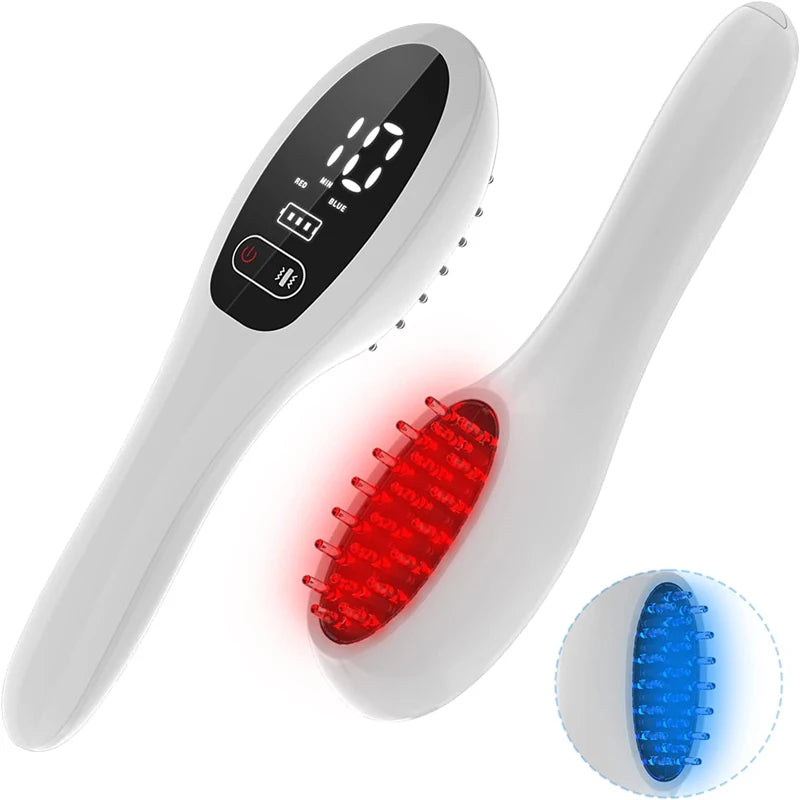 Laser Hair Growth Comb Infrared LED Therapy With Vibration Massager
