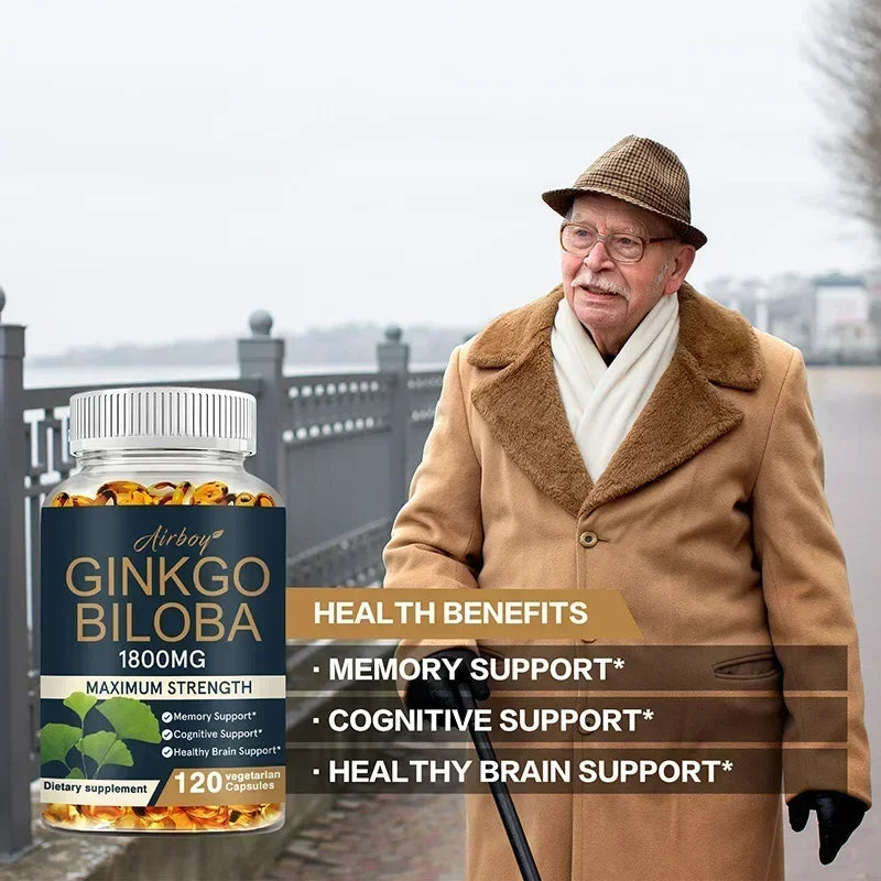 Organic Ginkgo Biloba Capsules Brand Xemenry Supports Brain Health