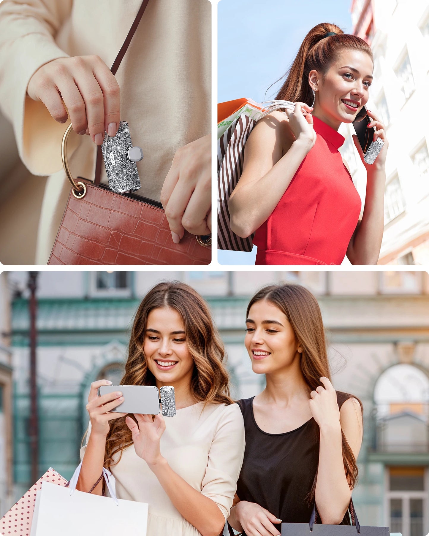 iWALK Luxury Diamond Shine Design 5000mAh USB C Power Bank