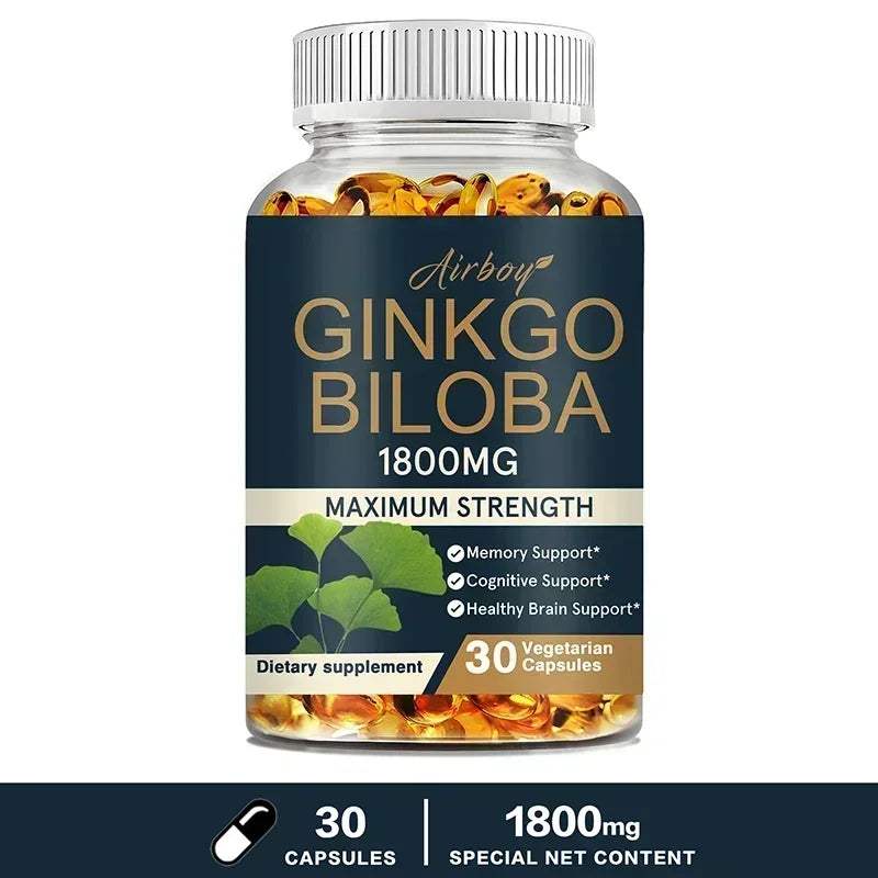 Organic Ginkgo Biloba Capsules Brand Xemenry Supports Brain Health
