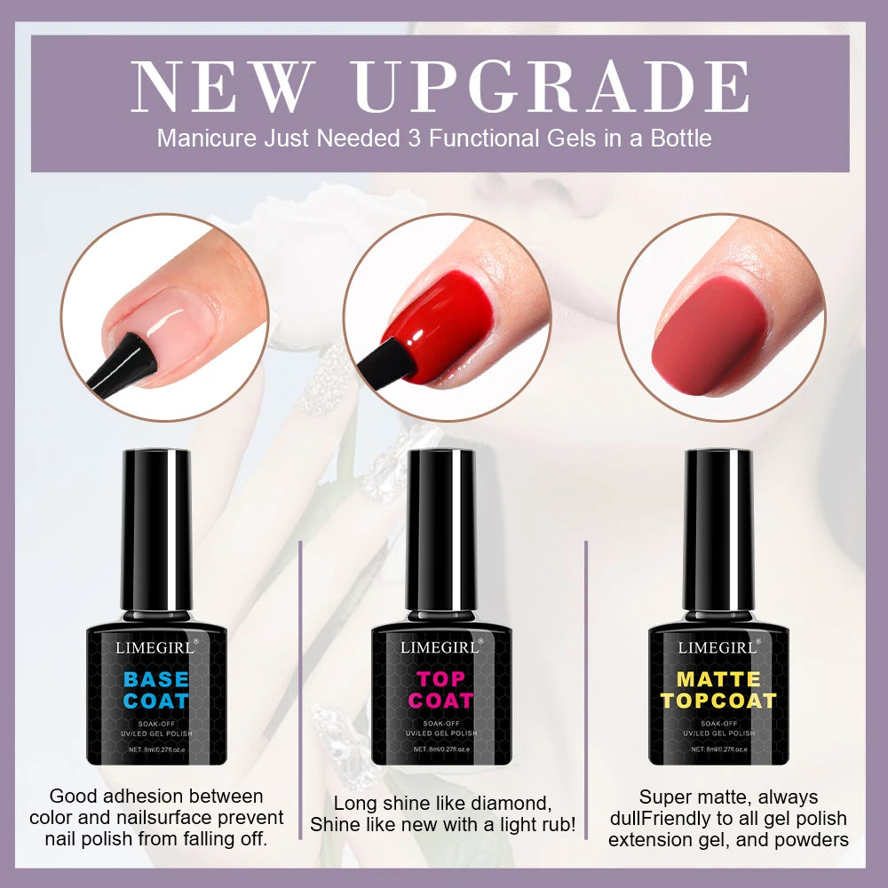 Limegirl Nail Gel Polish Kit UV LED Curing Set Pro