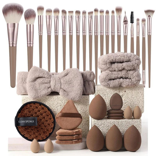 20 40 Piece Makeup Brush And Sponge Set Professional Tools