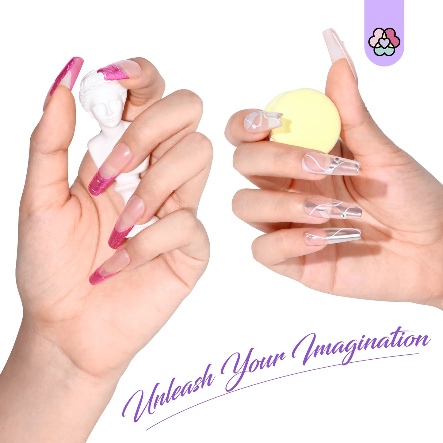 Saviland Chrome Nail Powder Set Metallic Mirror Effect Holographic