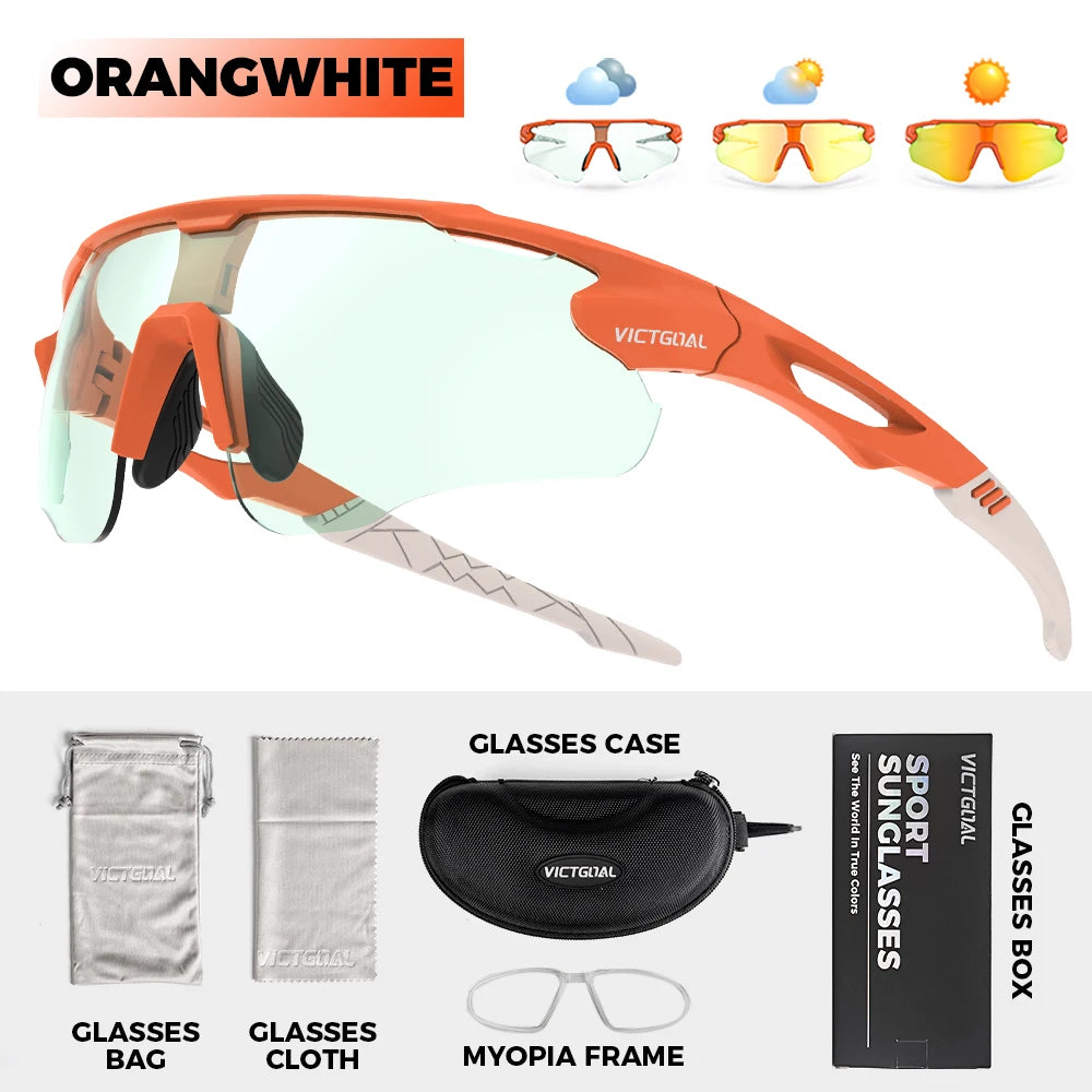 Victgoal Photochromic Cycling Sunglasses For Sports And UV400 Protection