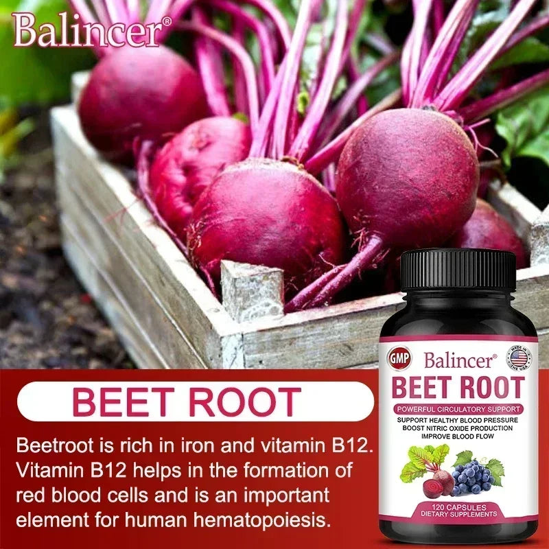 Balincer Organic Beetroot Capsules With Black Pepper