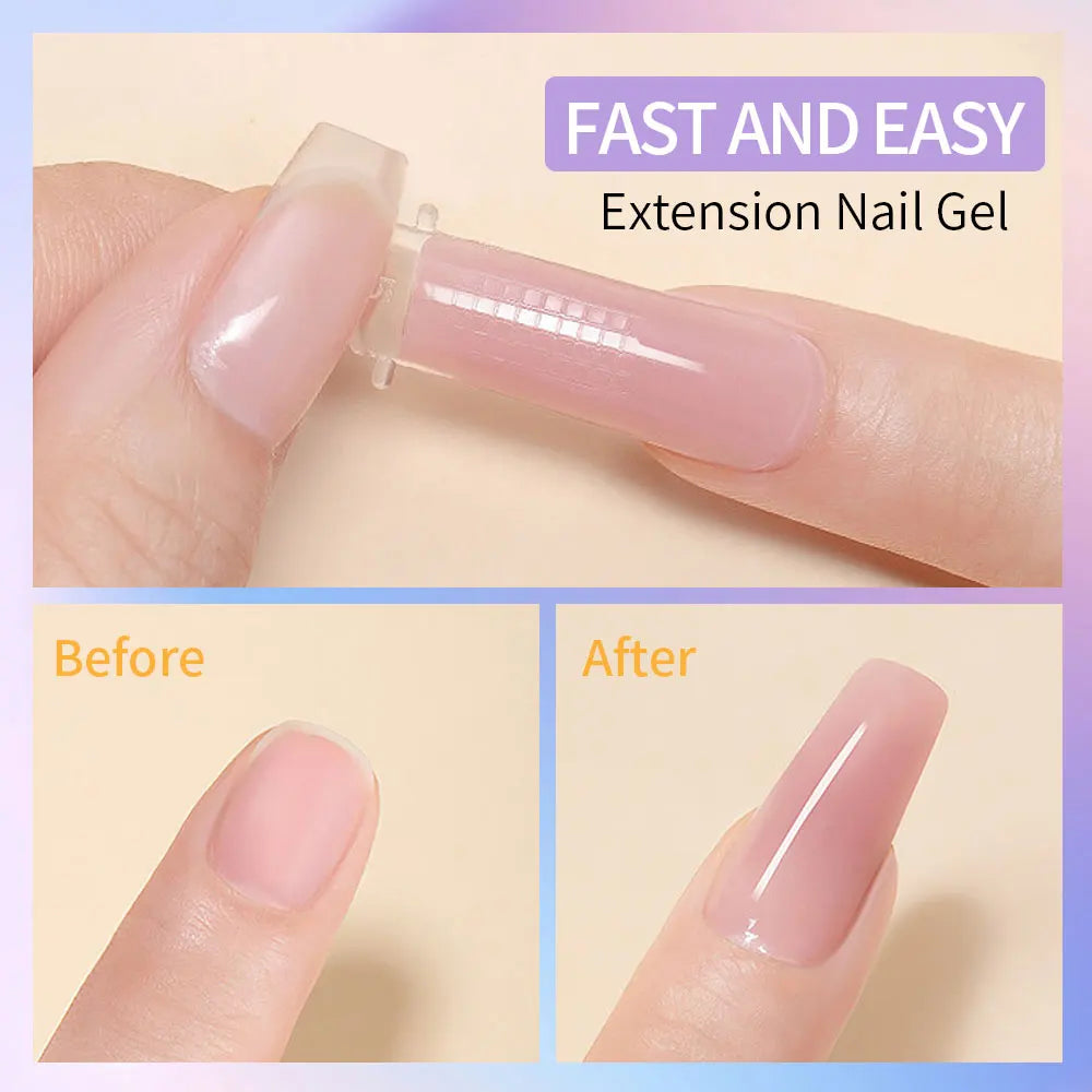Poly Extension Gel Nail Kit With USB Lamp For Beginner