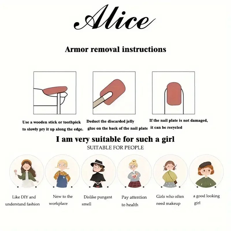 24Pcs Almond Shape Nail Set With Floral Dust Design