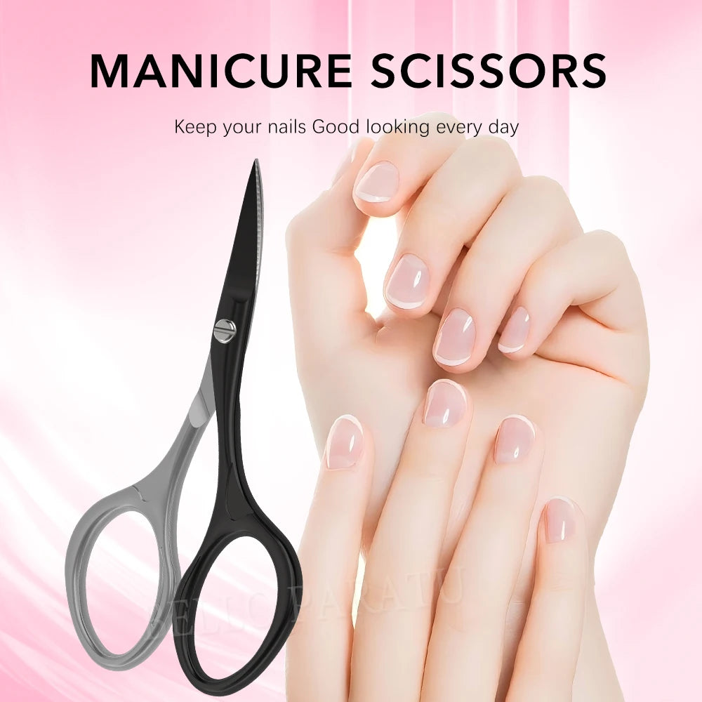 Beaut Nicole Nail Scissors Curved Blade Stainless Steel Pedicure Tools
