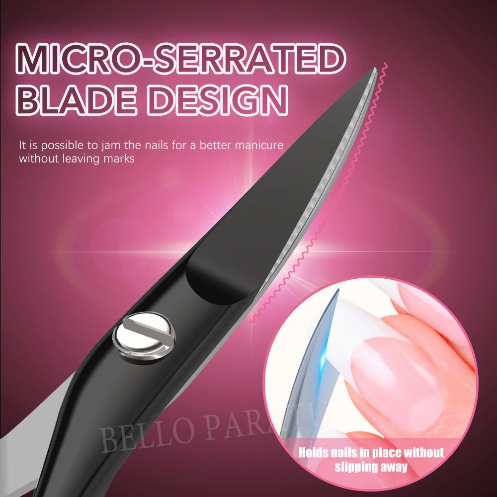 Beaut Nicole Nail Scissors Curved Blade Stainless Steel Pedicure Tools