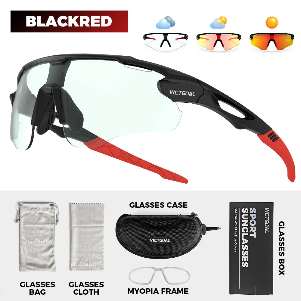 Victgoal Photochromic Cycling Sunglasses For Sports And UV400 Protection