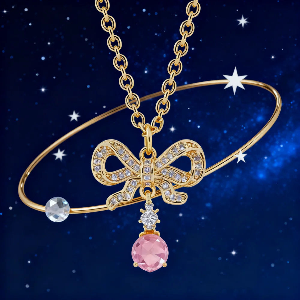 NONECN Octavie Bow 925 Silver Necklace For Women Jewelry