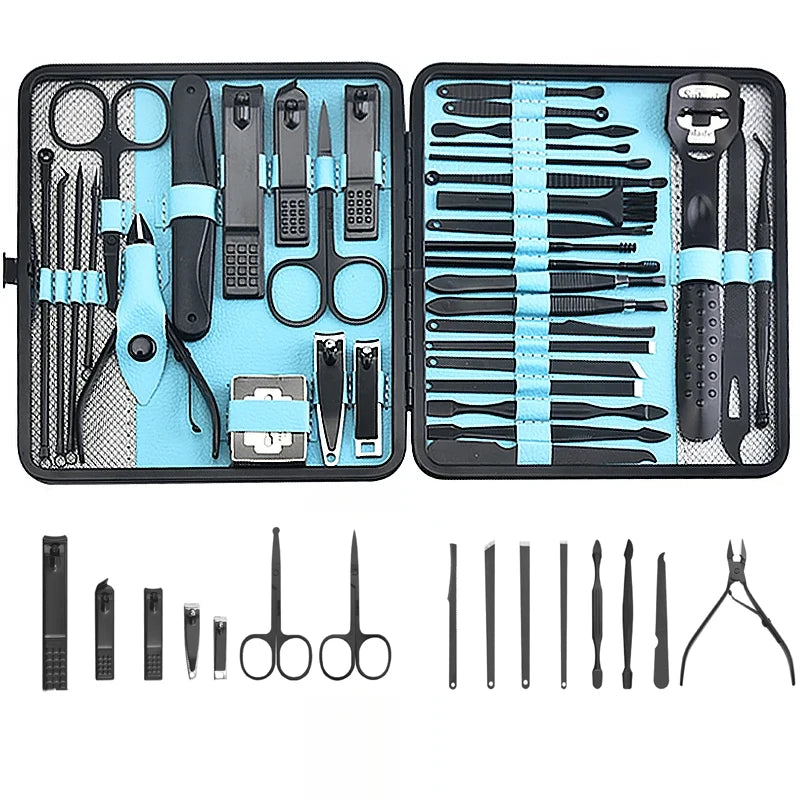 36 Piece Professional Manicure Set Pedicure Grooming Kit with Scissors
