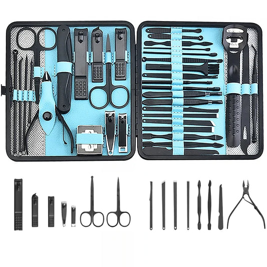 36 Piece Professional Manicure Set Pedicure Grooming Kit with Scissors