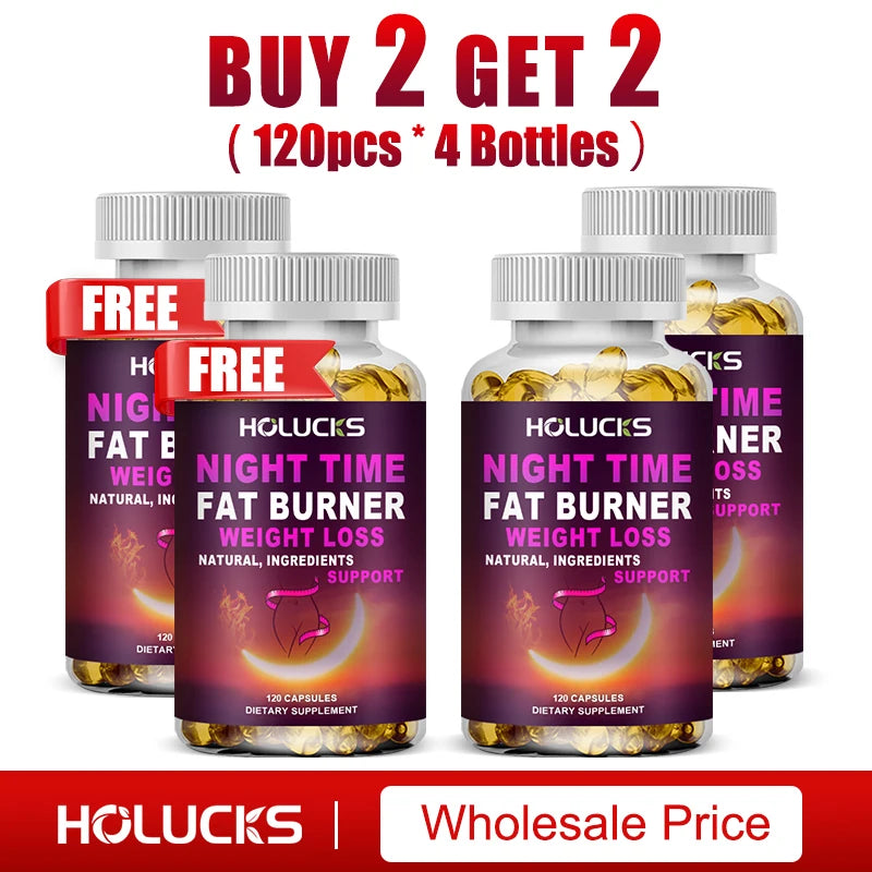 HOLUCKS Night Time Weight Loss Fat Burner Appetite Suppressant Capsules
