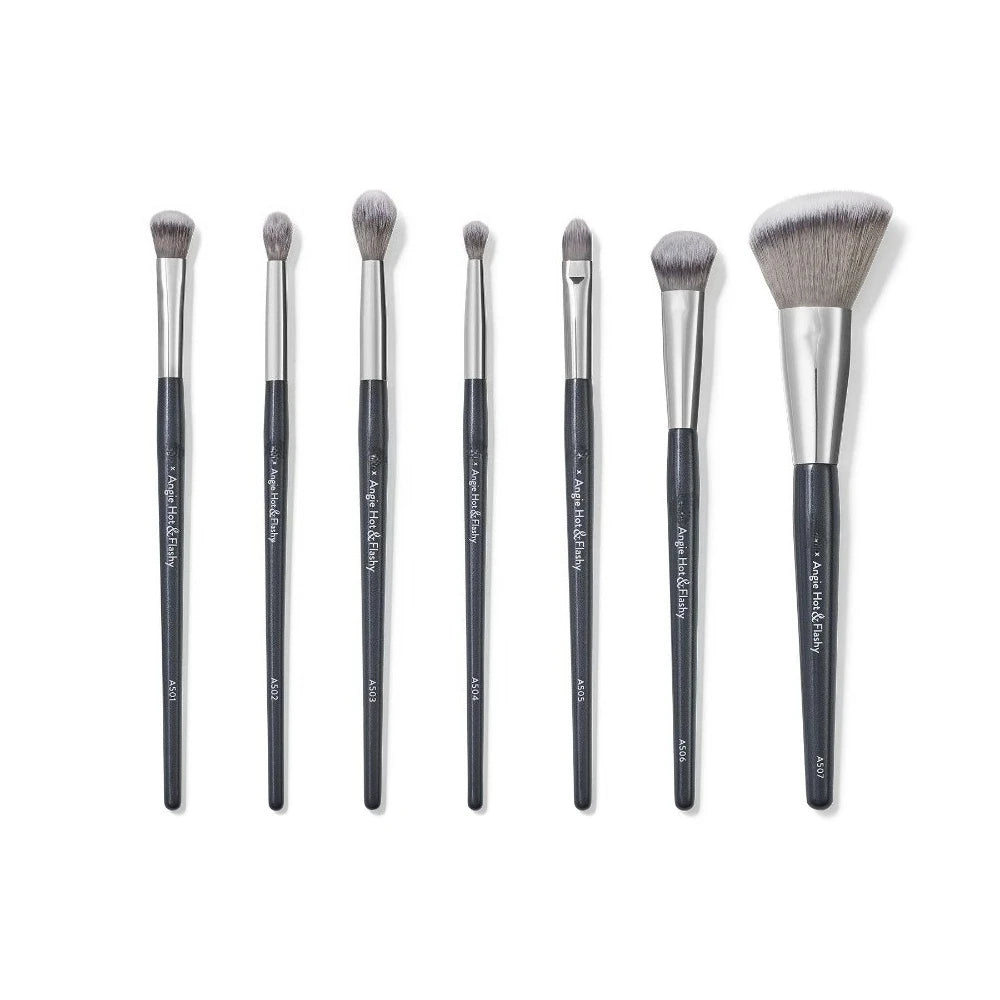 Makeup Brush Set 7 Piece Contour Bronzer Blush Highlighter Kit
