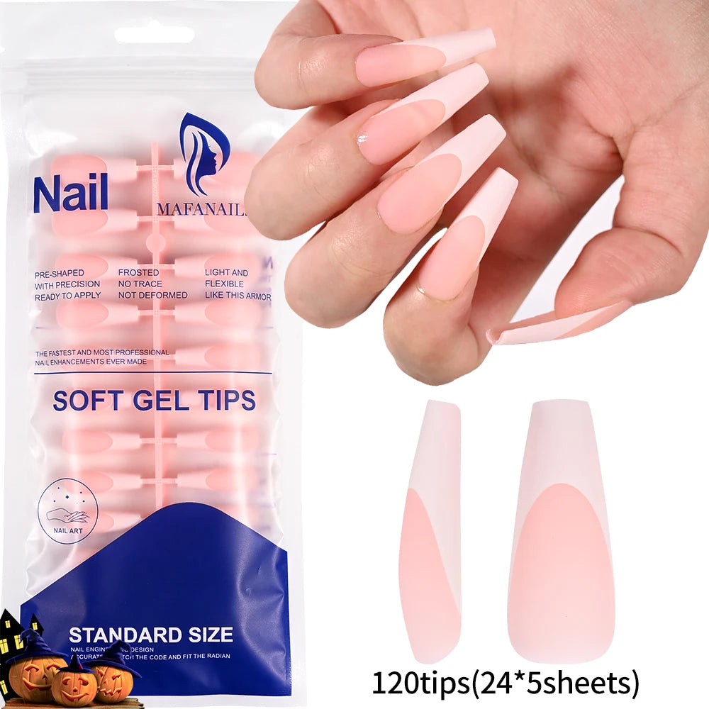 MingLee Coffin Press On Nails Set 120 Pieces Acrylic False Nails