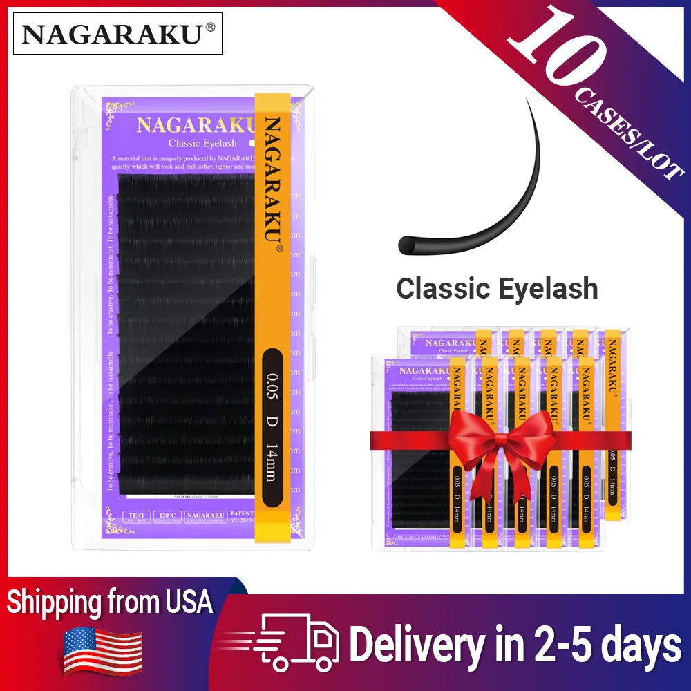 NAGARAKU Individual Eyelash Extension Lashes Soft Natural Synthetic Hair