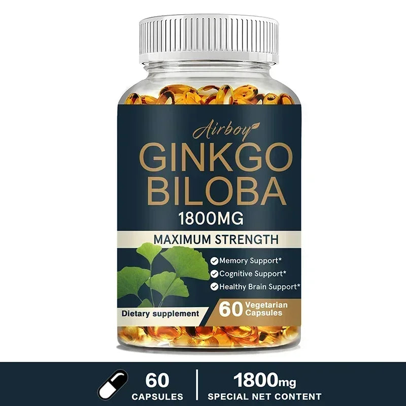 Organic Ginkgo Biloba Capsules Brand Xemenry Supports Brain Health