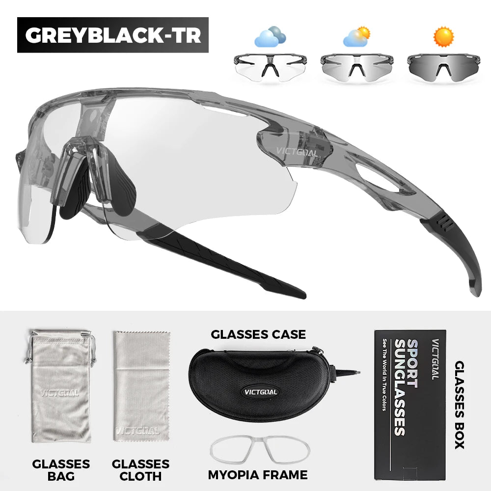 Victgoal Photochromic Cycling Sunglasses For Sports And UV400 Protection