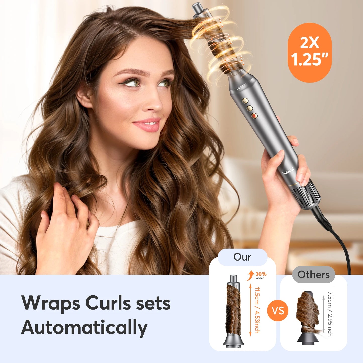 LYSMOSKI 5 In 1 Hair Styler Curling Iron Hair Dryer