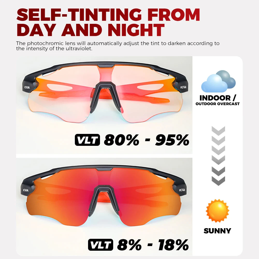 Victgoal Photochromic Cycling Sunglasses UV400 Protection