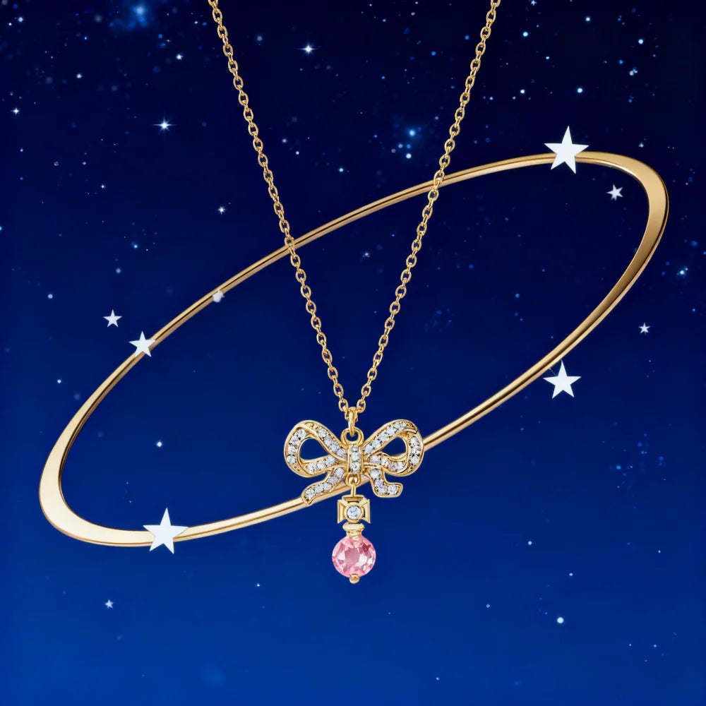 NONECN Octavie Bow 925 Silver Necklace For Women Jewelry