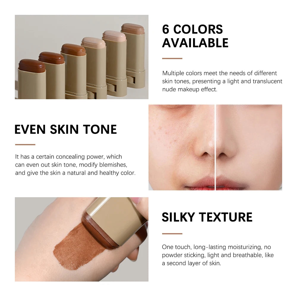 Skin Tint Foundation Stick Serum Long Lasting High Coverage Concealer